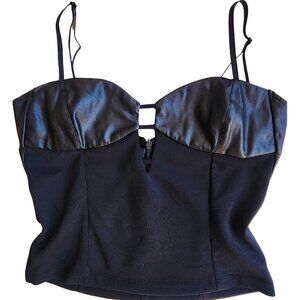 Zara Black Corset Faux leather